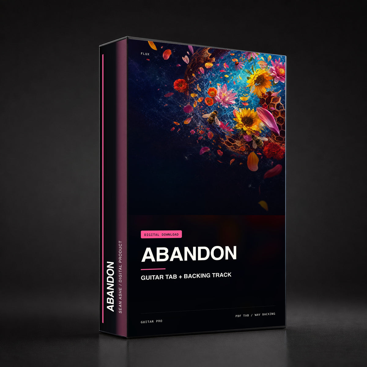 Abandon — Guitar Tab & Backing Track box art. [sean-boxart-sha256:9c8ef30b26975d4b9ff9b9d9af8da75842ad62d6f4c0920894a587a2d892d2d8]