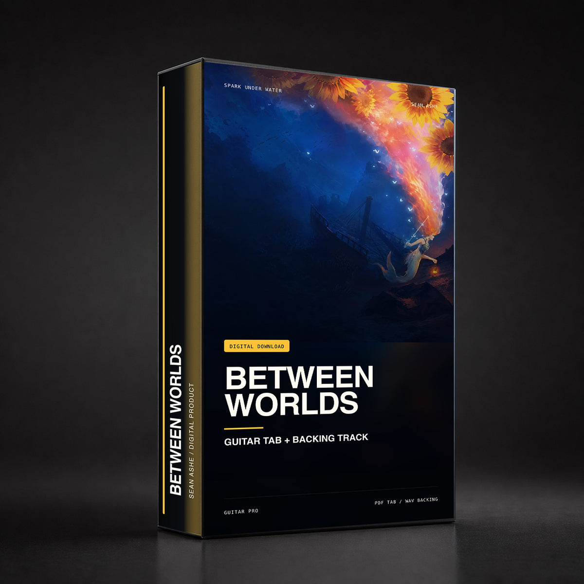 Between Worlds — Guitar Tab & Backing Track box art. [sean-boxart-sha256:fb4a2f2658474e292f09c5ee23965226f909d91e25a908a4e564f762ee493d66]
