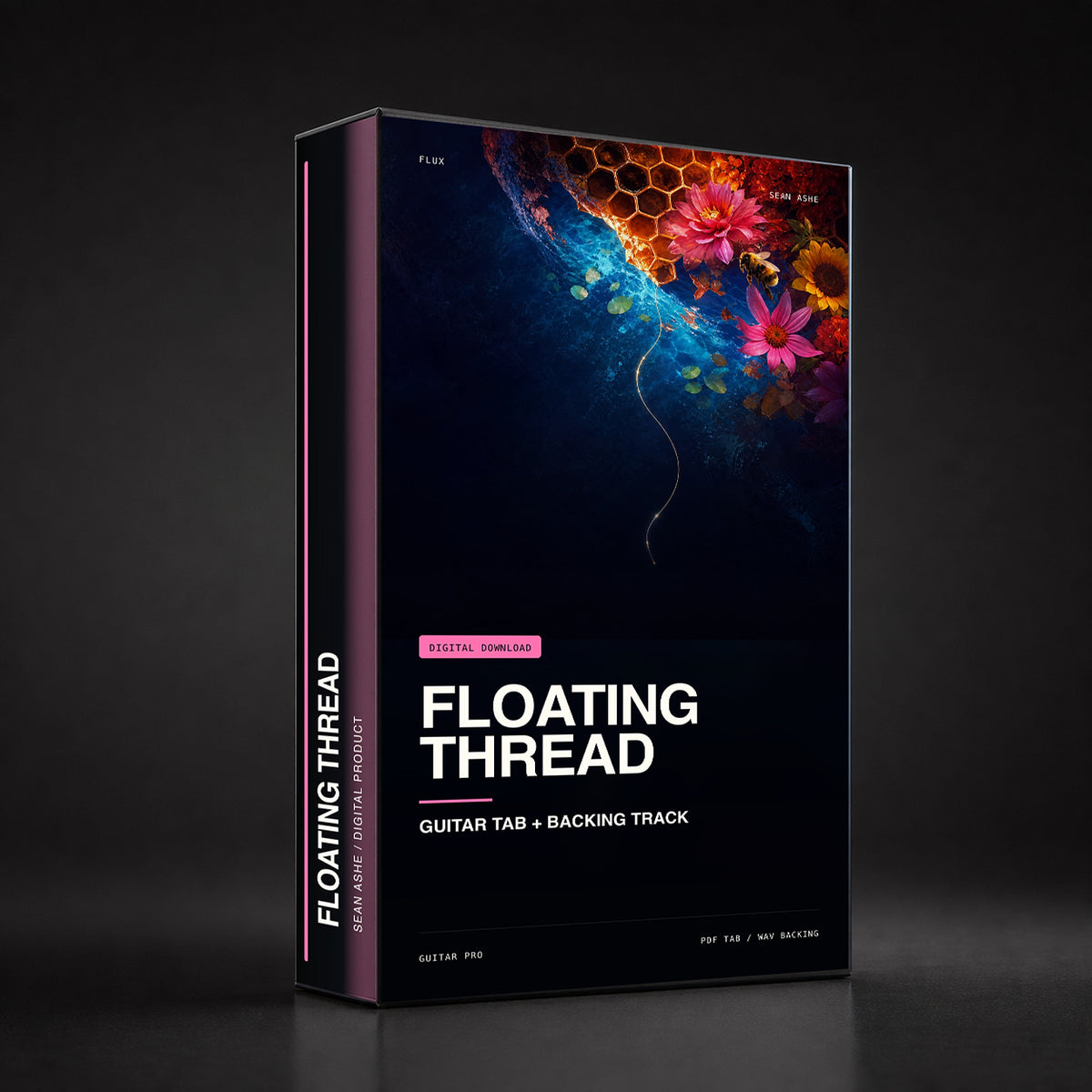 Floating Thread — Guitar Tab & Backing Track box art. [sean-boxart-sha256:3f95667c3036050cd3d32c2d44ad8b37a5331b72cc2197143fed0e230ac08dee]