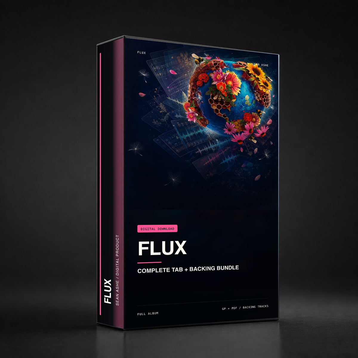 Flux — Complete Tab & Backing Bundle box art. [sean-boxart-sha256:5320414134e5c9e216552a158967f8ba992faef6438667afd75b8e3c6bfc380b]