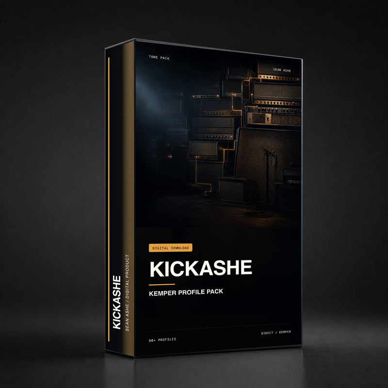 KickAshe Tone Pack — Kemper box art. [sean-boxart-sha256:89cecfe6d31b8445e38bb5f90e6d1ea7e980516152af64144a5605d5a7a5cd05]