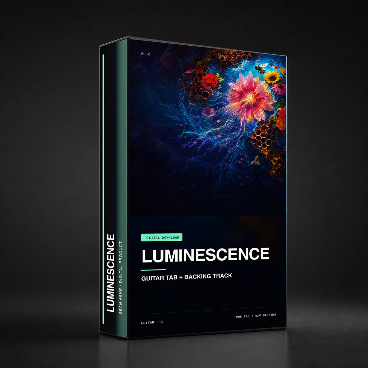 Luminescence — Guitar Tab & Backing Track box art. [sean-boxart-sha256:915a0d9f234a3978cb6ce48a7a0071ba8b02e5fd3b6668ad51f3deaa45c289a1]